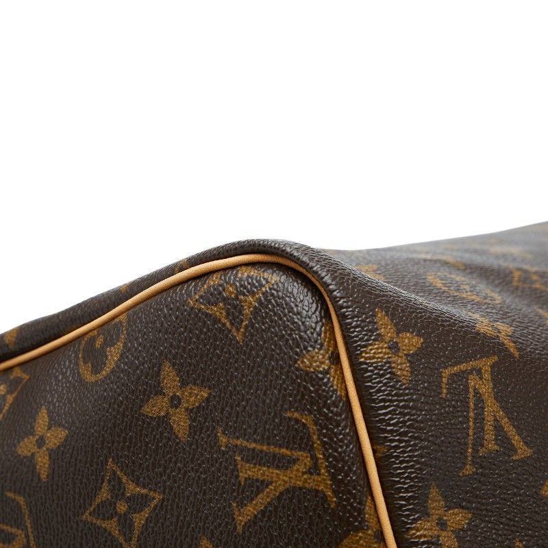 Louis Vuitton Monogram Speedy 30 Vintage Mini Boston Bag Brown Leather — view 7