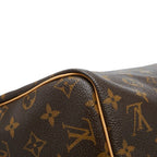 Louis Vuitton Monogram Speedy 30 Vintage Mini Boston Bag Brown Leather — view 7