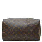 Louis Vuitton Monogram Speedy 30 Vintage Mini Boston Bag Brown Leather — view 3