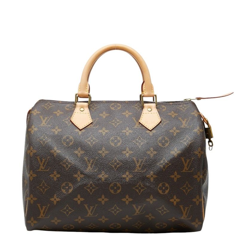 Louis Vuitton Monogram Speedy 30 Vintage Mini Boston Bag Brown Leather