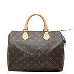 Louis Vuitton Monogram Speedy 30 Vintage Mini Boston Bag Brown Leather