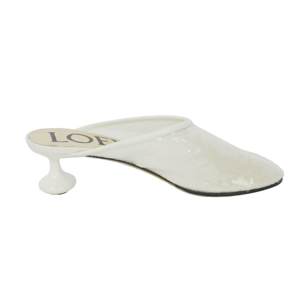 Loewe Sequin Toy Sandals 37 White — view 4