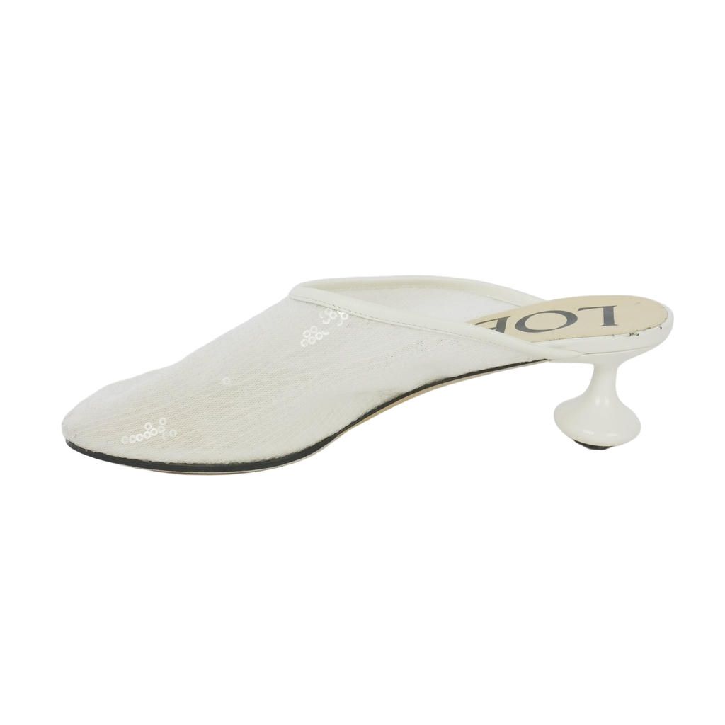 Loewe Sequin Toy Sandals 37 White — view 2