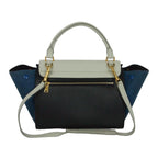 Celine Trapeze Leather 2-Way Handbag Multicolor Blue White — view 2