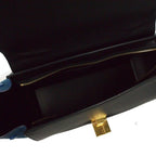 Celine Trapeze Leather 2-Way Handbag Multicolor Blue White — view 6