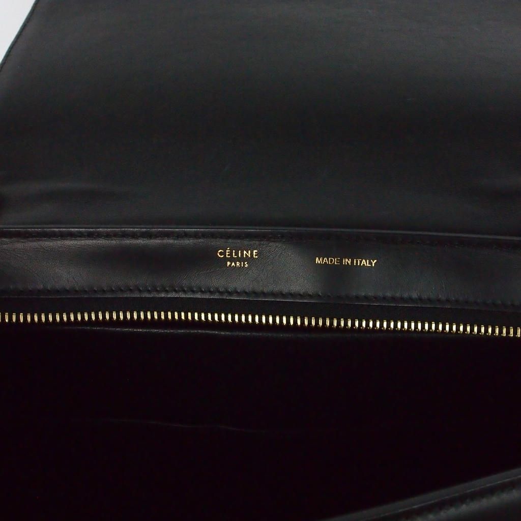 Celine Trapeze Leather 2-Way Handbag Multicolor Blue White — view 7