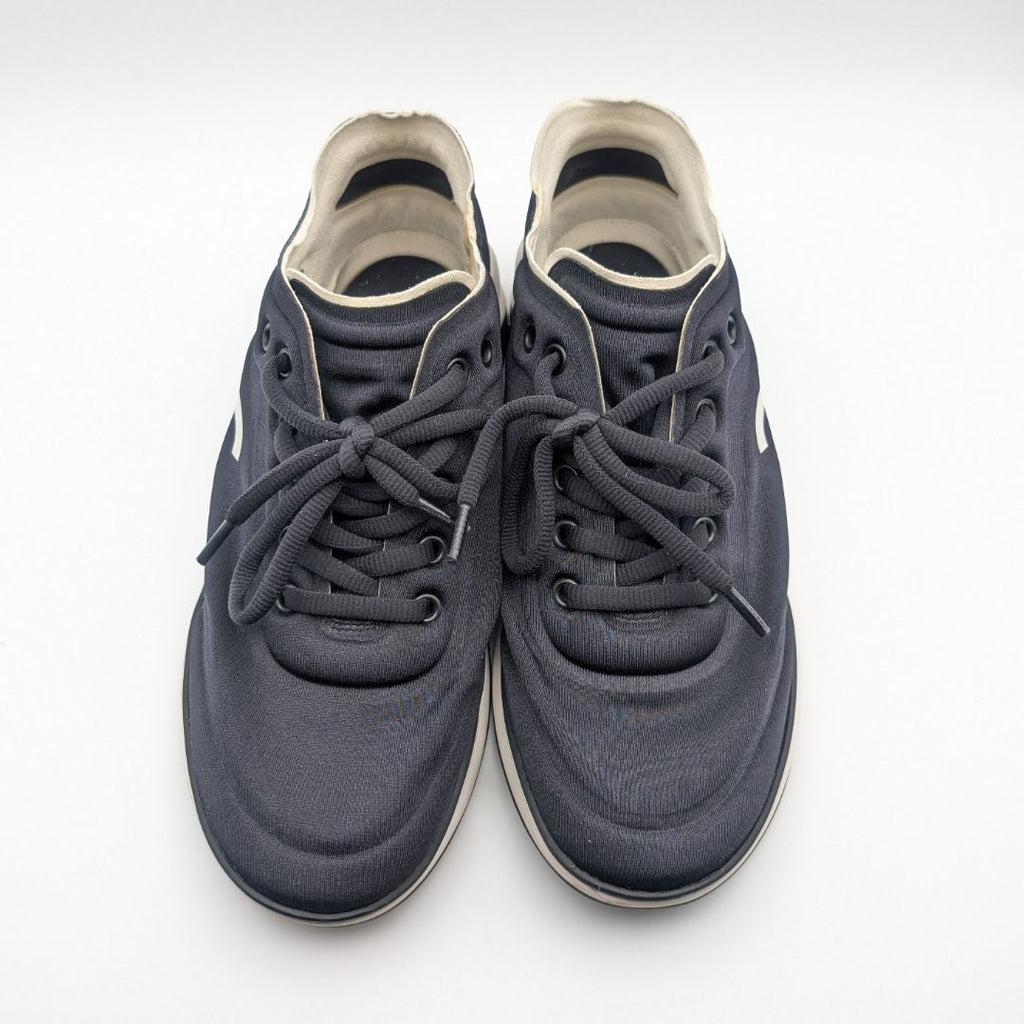 Chanel Sneakers CC Logo Black White Fabric Shoes — view 6