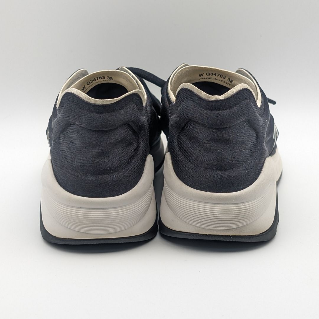 Chanel Sneakers CC Logo Black White Fabric Shoes — view 4