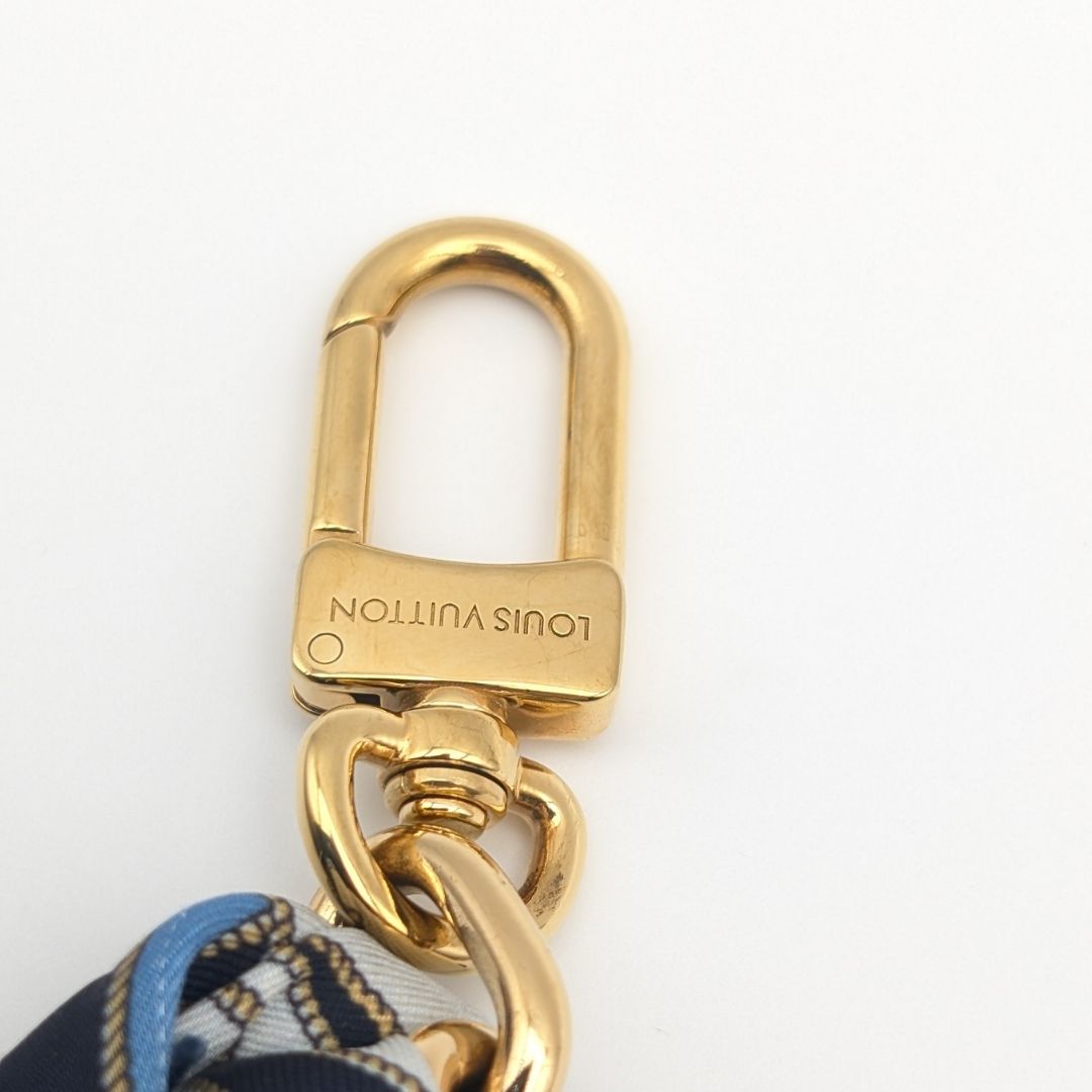 Louis Vuitton Chain Bag Charm Nautical Gold Key Holder Navy — view 4