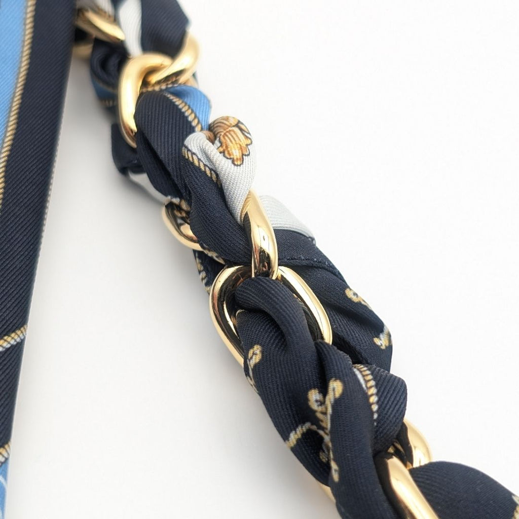 Louis Vuitton Chain Bag Charm Nautical Gold Key Holder Navy — view 5