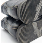 Hermes Quick Chukka Boots Sneakers High Cut Leather Black Shoes — view 7