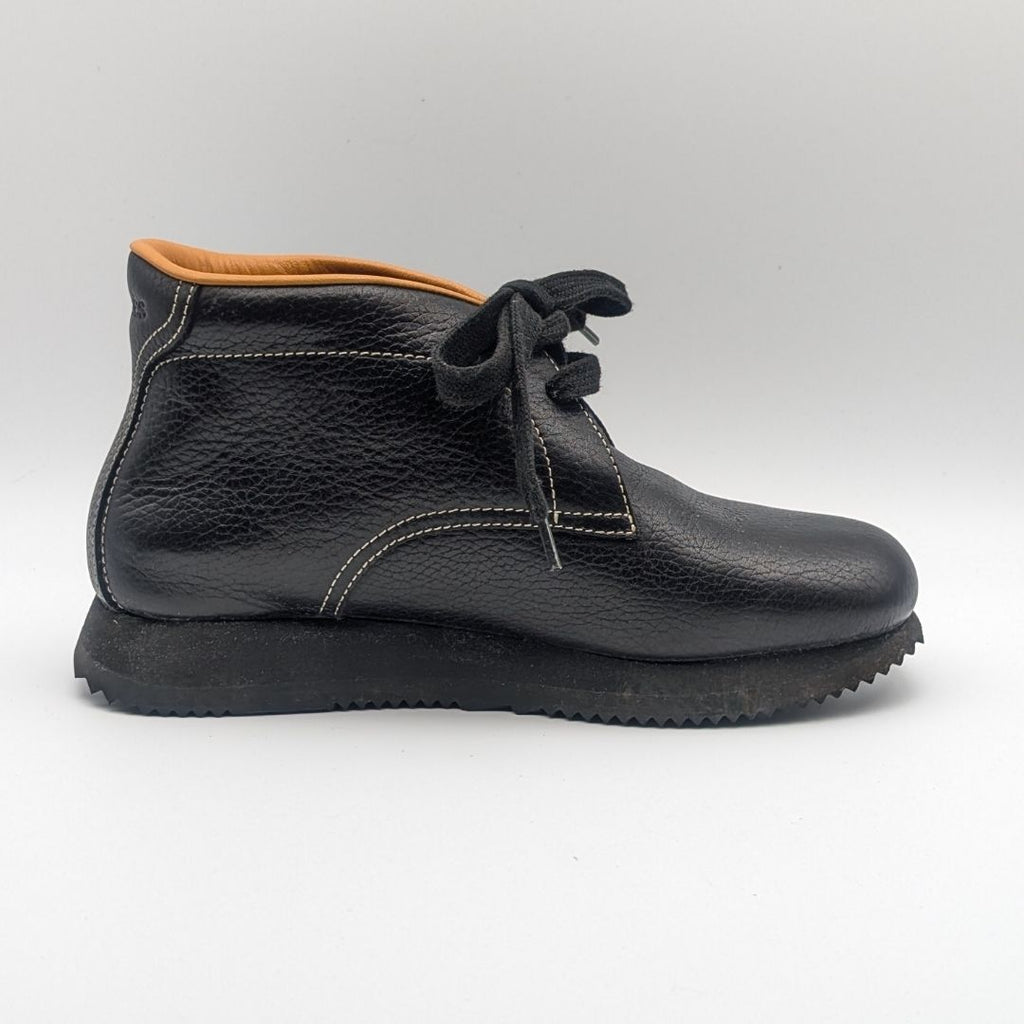 Hermes Quick Chukka Boots Sneakers High Cut Leather Black Shoes — view 3