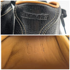 Hermes Quick Chukka Boots Sneakers High Cut Leather Black Shoes — view 9