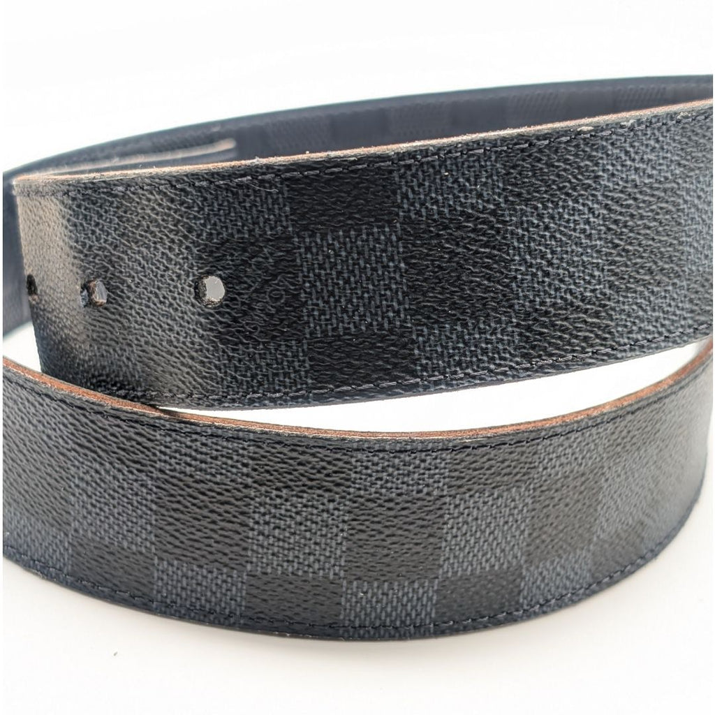 Louis Vuitton Ceinture Damier Print Graphite Infini Reversible Black Belt — view 5