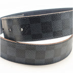 Louis Vuitton Ceinture Damier Print Graphite Infini Reversible Black Belt — view 5