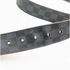 Louis Vuitton Ceinture Damier Print Graphite Infini Reversible Black Belt — view 7