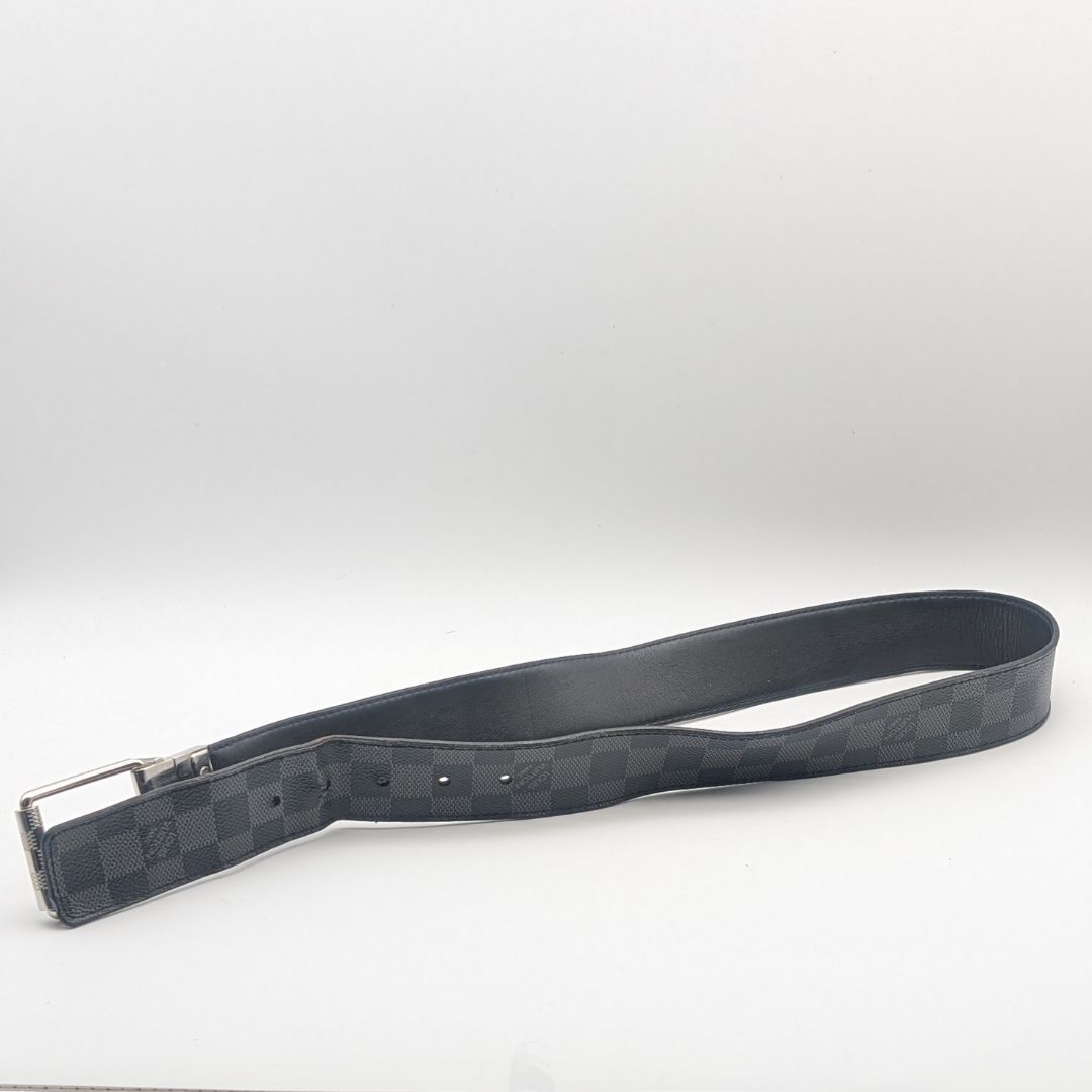 Louis Vuitton Ceinture Damier Print Graphite Black Belt — view 9