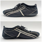 Louis Vuitton Sneakers Canvas Suede Black Logo Shoes — view 2