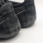 Louis Vuitton Sneakers Canvas Suede Black Logo Shoes — view 8