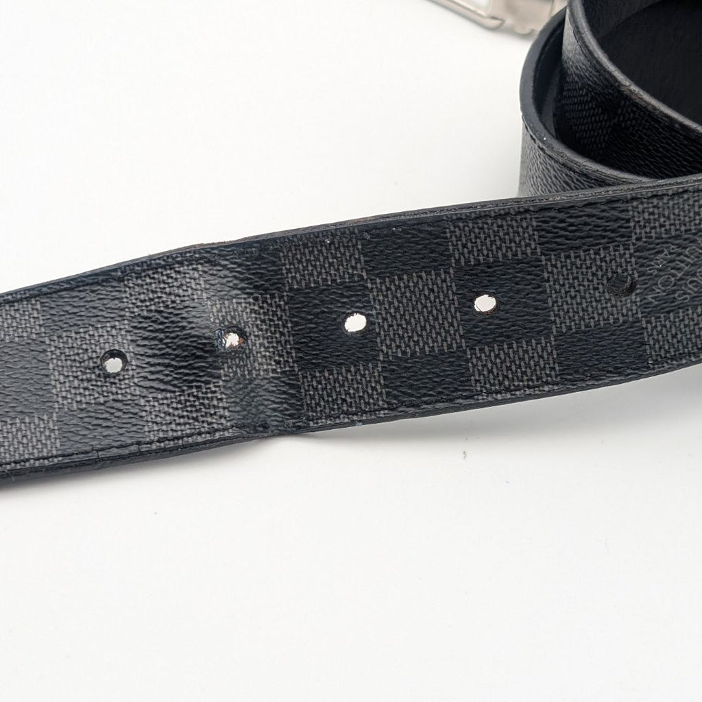 Louis Vuitton Ceinture Damier Print Graphite Black Belt — view 5