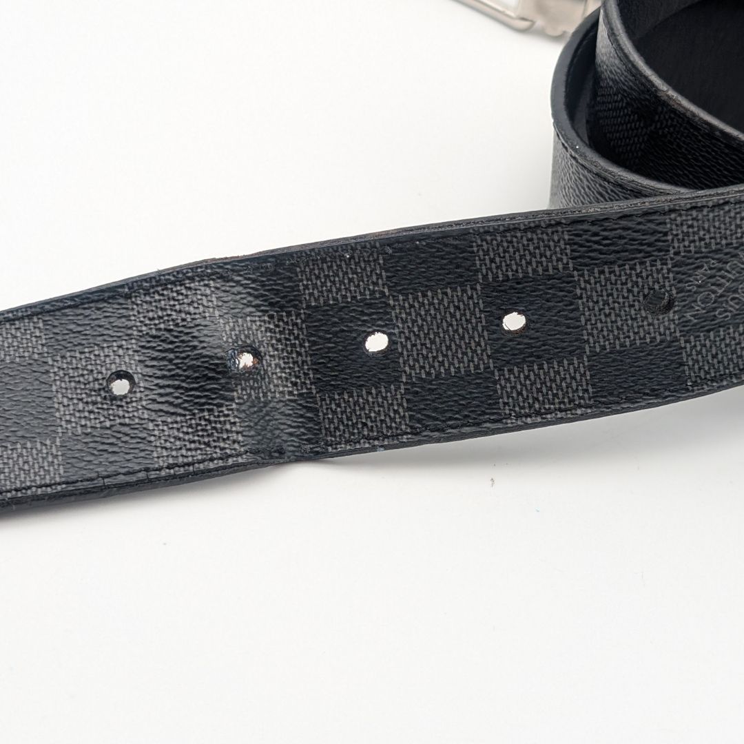 Louis Vuitton Ceinture Damier Print Graphite Black Belt — view 5