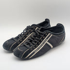 Louis Vuitton Sneakers Canvas Suede Black Logo Shoes