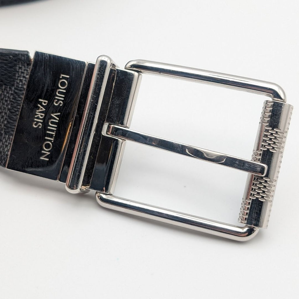 Louis Vuitton Ceinture Damier Print Graphite Black Belt — view 2