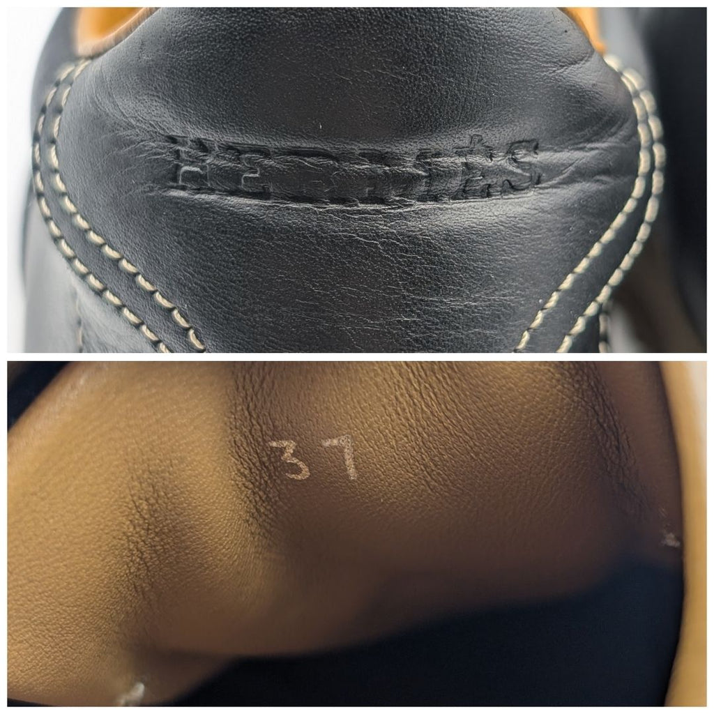Hermes Quick Sneakers Leather Black Shoes — view 9