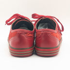 Chanel Sneakers CC Logo Quilted Red Nylon Leather Shoes — view 4