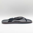 Louis Vuitton Leather LV Logo Black Sandals Thong Beach — view 3