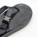 Louis Vuitton Leather LV Logo Black Sandals Thong Beach — view 7