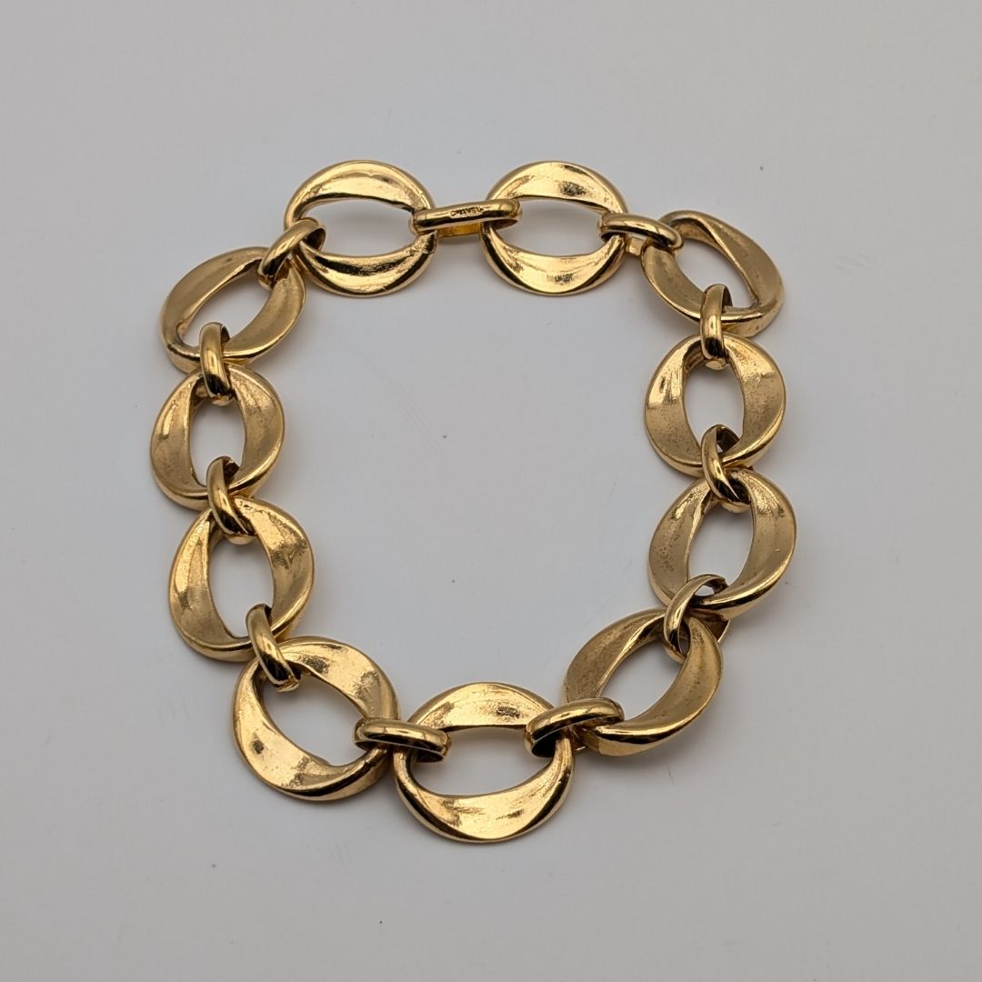 Chanel Gold Chain Choker Necklace First Era Vintage
