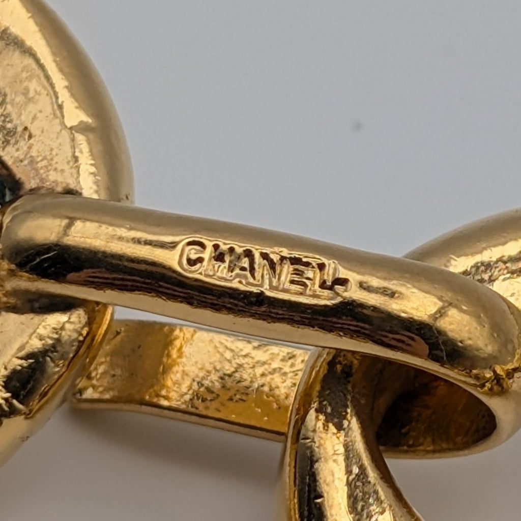 Chanel Gold Chain Choker Necklace First Era Vintage — view 4