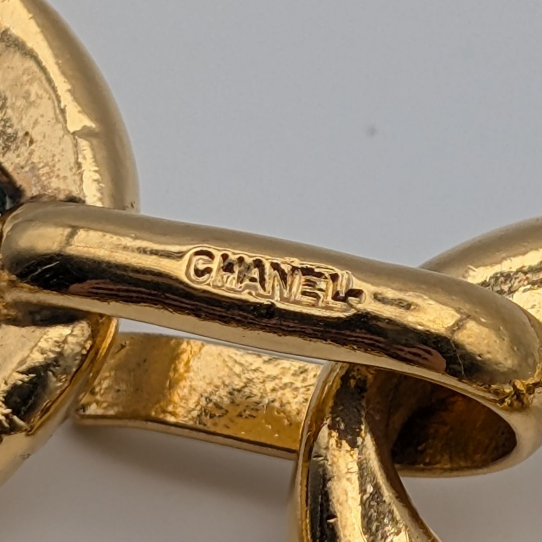 Chanel Gold Chain Choker Necklace First Era Vintage — view 4