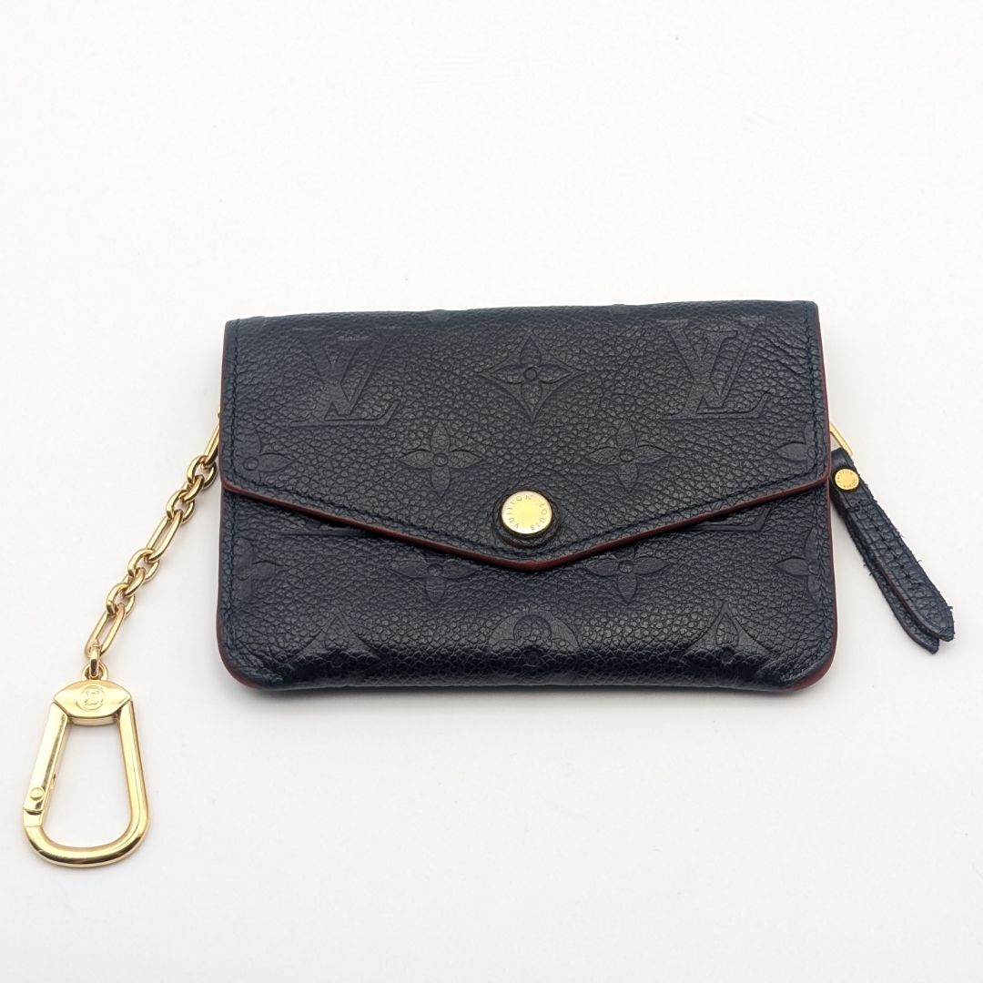 Louis Vuitton Pochette Cles Monogram Empreinte Marie Nourge Navy Leather Coin