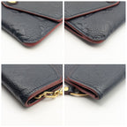 Louis Vuitton Pochette Cles Monogram Empreinte Marie Nourge Navy Leather Coin — view 3