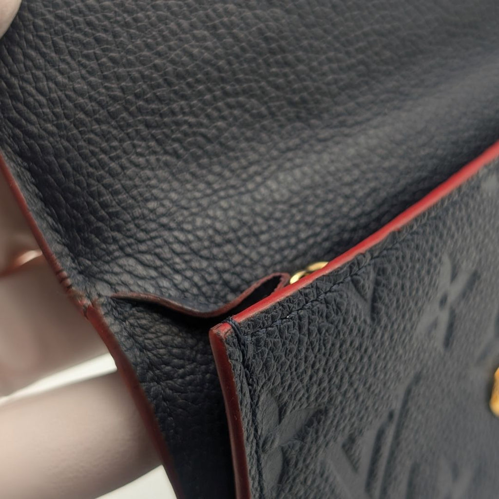 Louis Vuitton Pochette Cles Monogram Empreinte Marie Nourge Navy Leather Coin — view 6