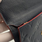 Louis Vuitton Pochette Cles Monogram Empreinte Marie Nourge Navy Leather Coin — view 6