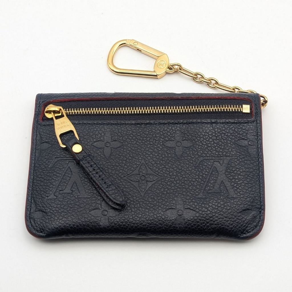 Louis Vuitton Pochette Cles Monogram Empreinte Marie Nourge Navy Leather Coin — view 2