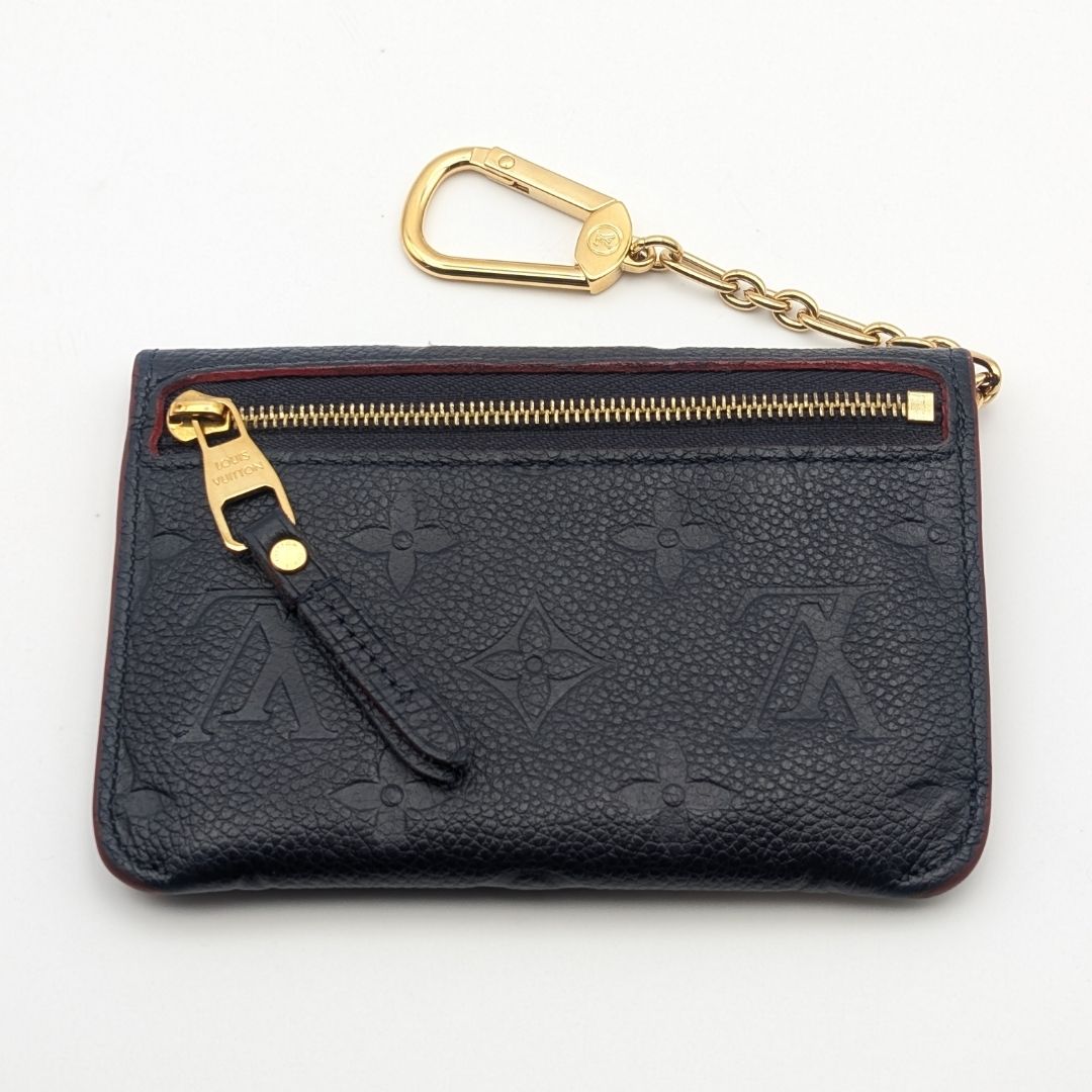 Louis Vuitton Pochette Cles Monogram Empreinte Marie Nourge Navy Leather Coin — view 2