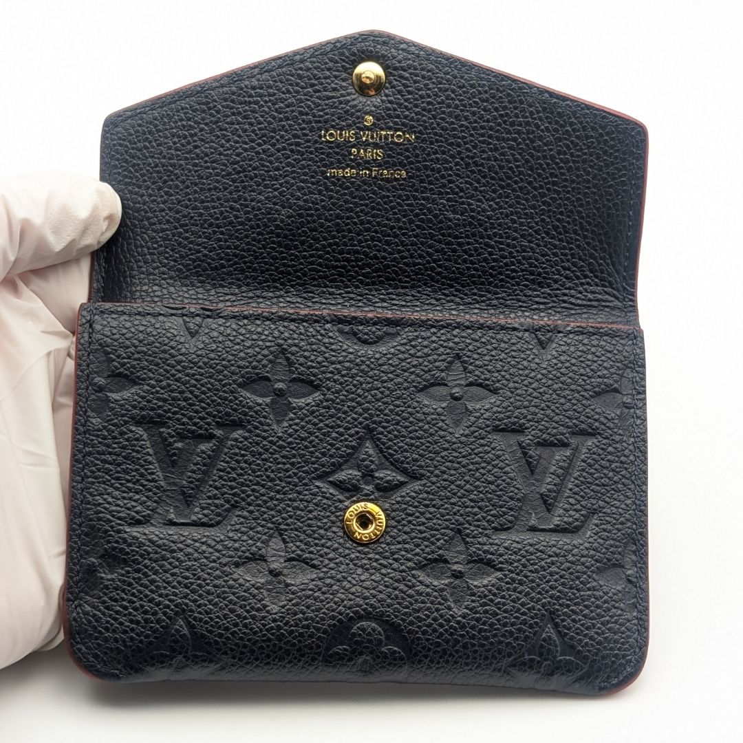 Louis Vuitton Pochette Cles Monogram Empreinte Marie Nourge Navy Leather Coin — view 5