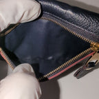 Louis Vuitton Pochette Cles Monogram Empreinte Marie Nourge Navy Leather Coin — view 9