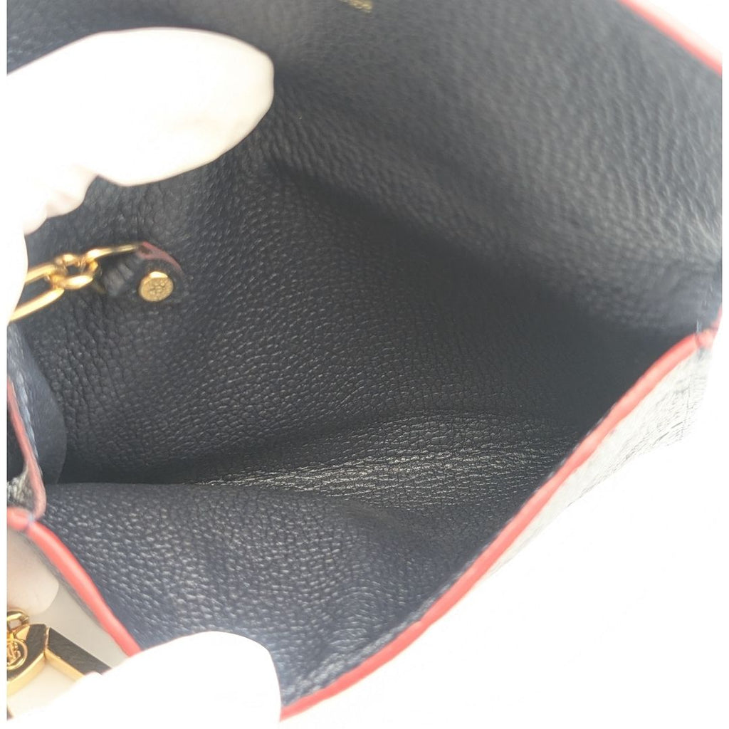 Louis Vuitton Pochette Cles Monogram Empreinte Marie Nourge Navy Leather Coin — view 8