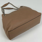 Gucci Soho Chain Shoulder Bag Tote Fringe Interlocking Leather Beige — view 2