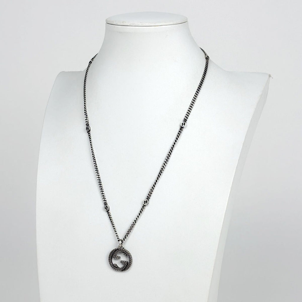 Gucci Interlocking Necklace 925 Sterling Silver — view 5