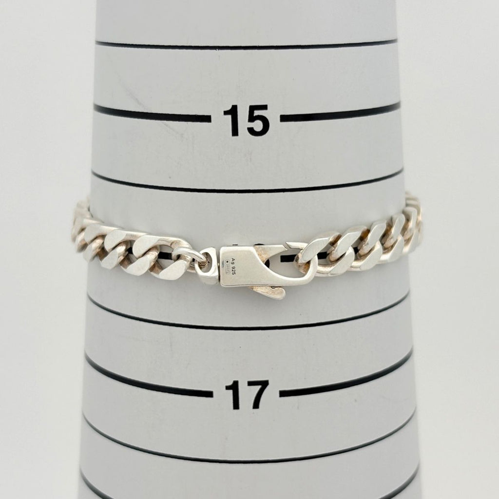 Gucci Logo Bracelet Plate 925 Sterling Silver Black — view 5