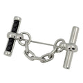 Hermes Fribustier Brooch Metal Veau Swift Silver Black