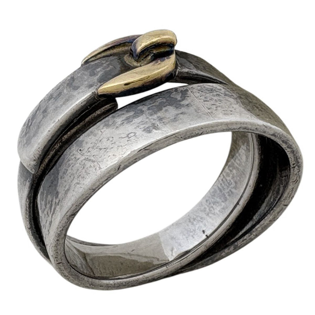 Hermes Double Tour Ring 925 Sterling Silver