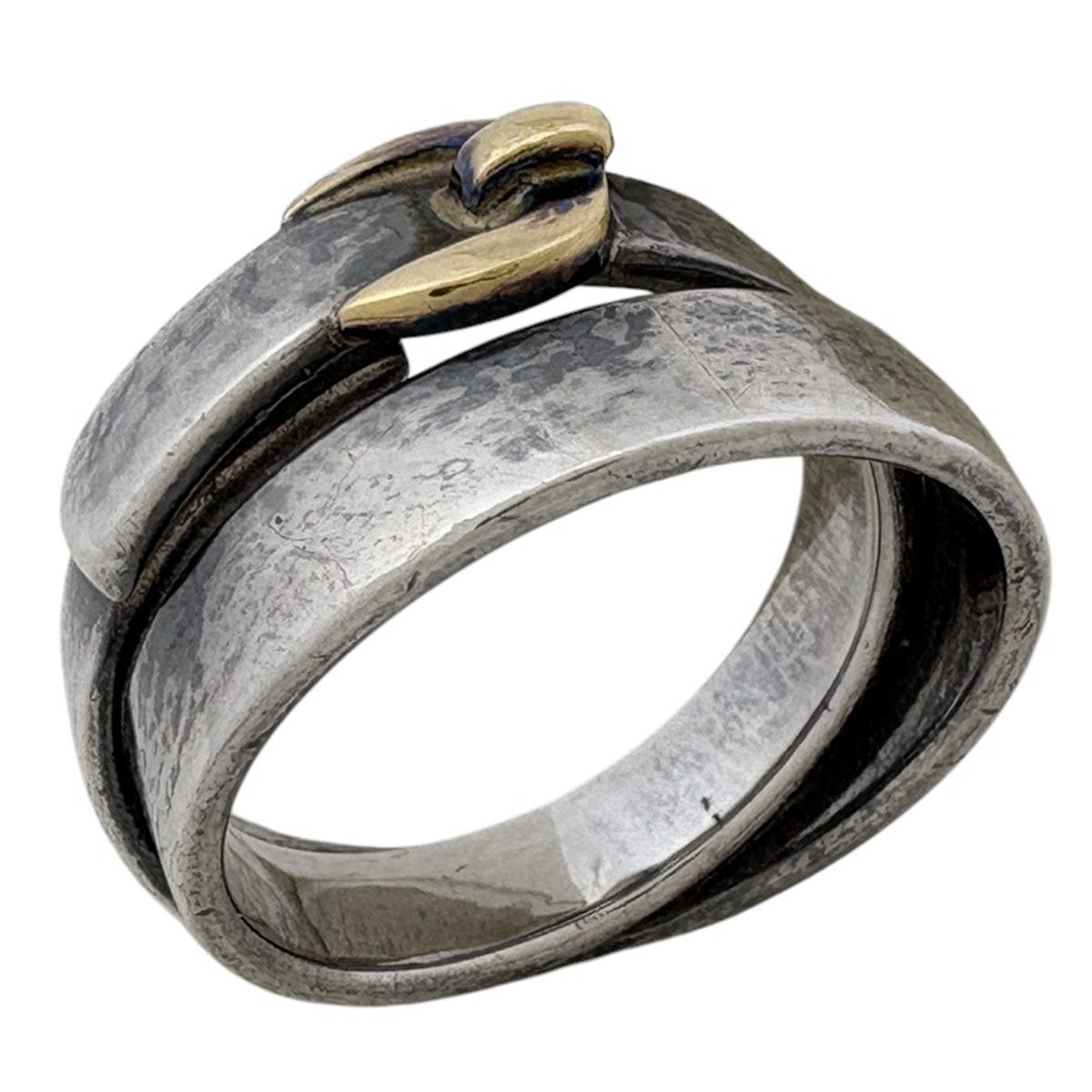 Hermes Double Tour Ring 925 Sterling Silver