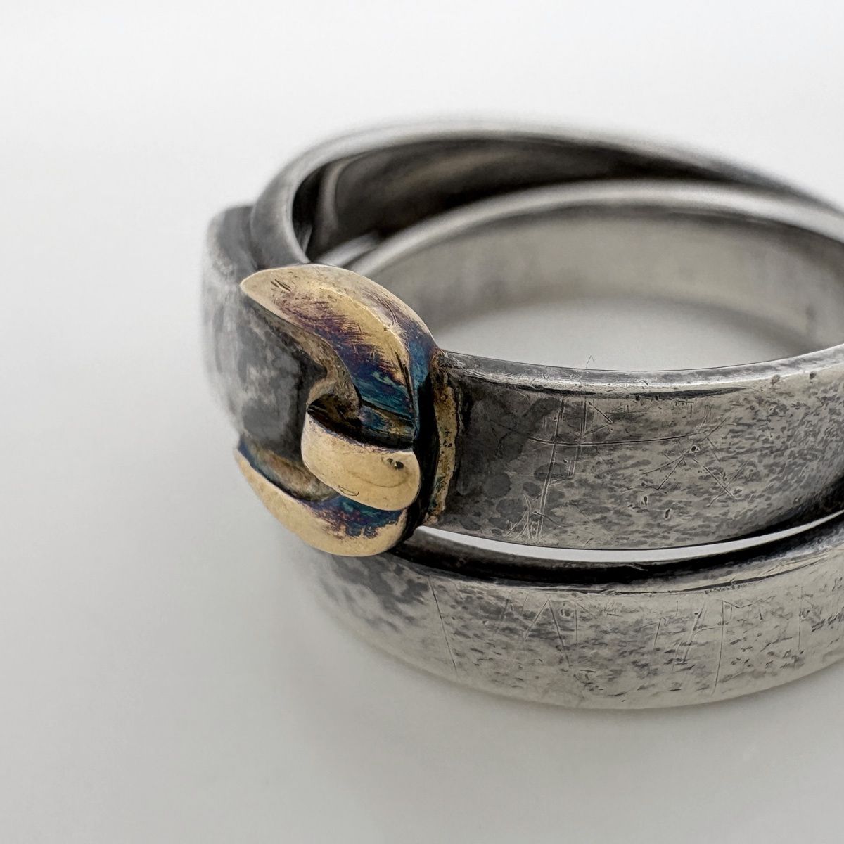 Hermes Double Tour Ring 925 Sterling Silver — view 4
